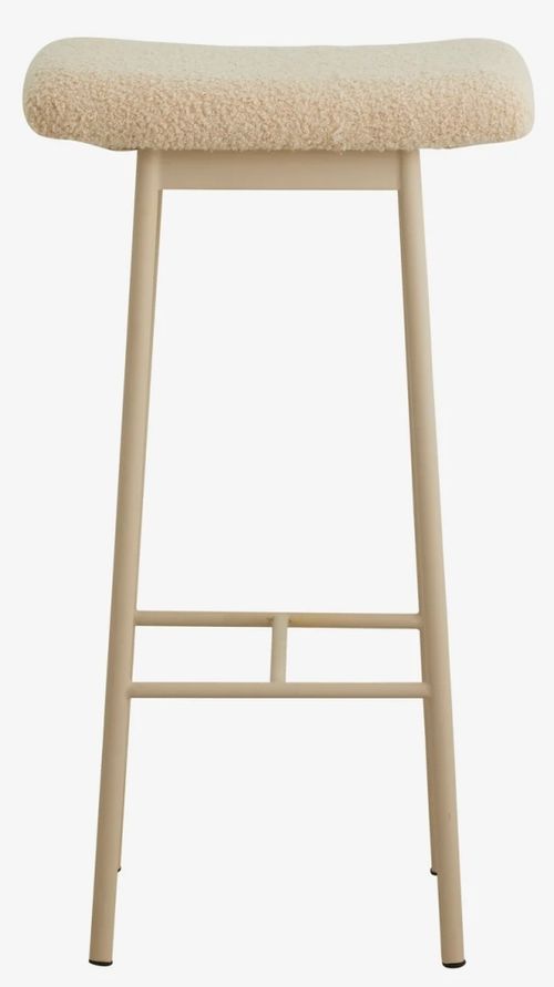 Zala Beige Fabric Barstool
