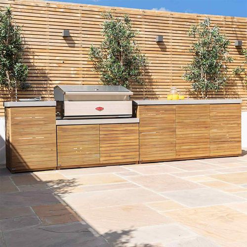 New Bali Outdoor Kitchen Storage Unit - Large Configuration - Concrete Top