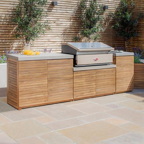 New Bali Outdoor Kitchen Storage Unit - Medium Configuration - Concrete Top