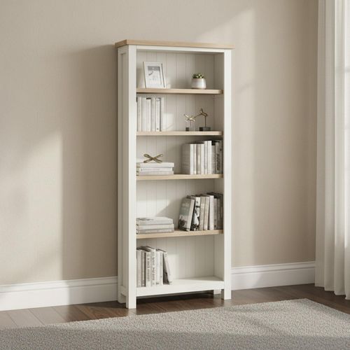 Modern Bookcase - Large - White Painted