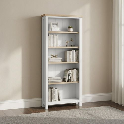 Modern Bookcase - Large - Grey Painted