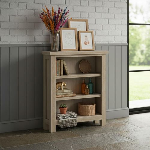 Modern Country Oak - Bookcase - Low