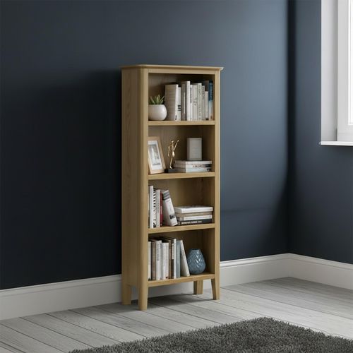 Bath Oak Narrow Bookcase