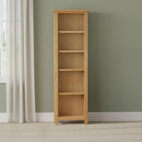 New Trinity Natural Oak Narrow Bookcase