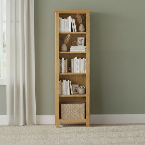 New Trinity Bookcase - Narrow - Natural Oak
