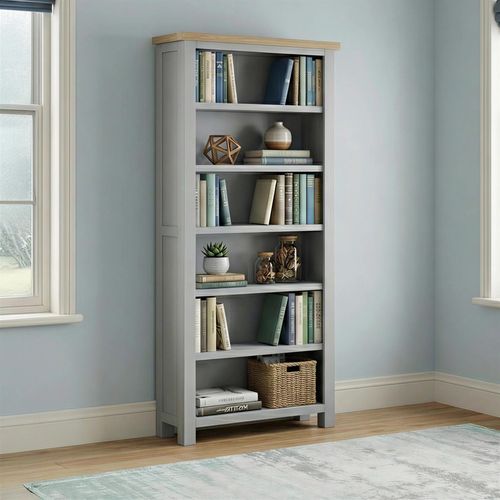 Lundy Bookcase - Tall - Grey Painted