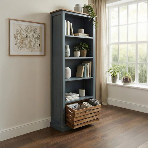 Bishop Bookcase - Tall - Grey Painted