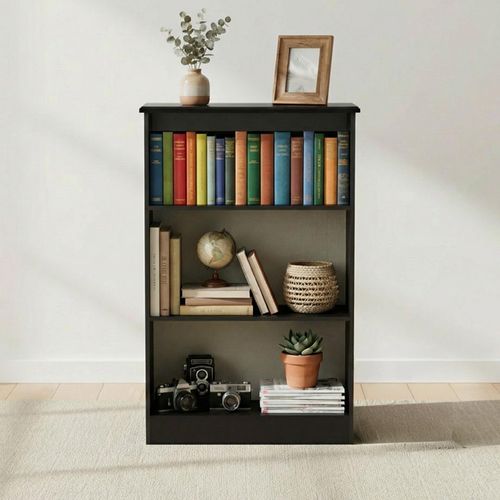 Knightsbridge Bookcase - 2 Shelves - Black Gloss