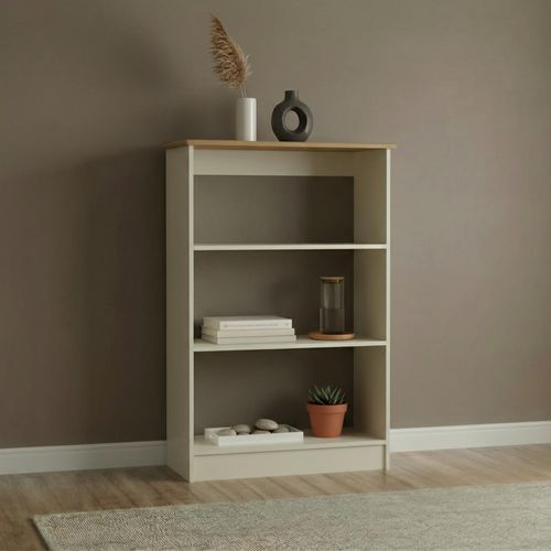 Warwick Bookcase - Cream and Oak