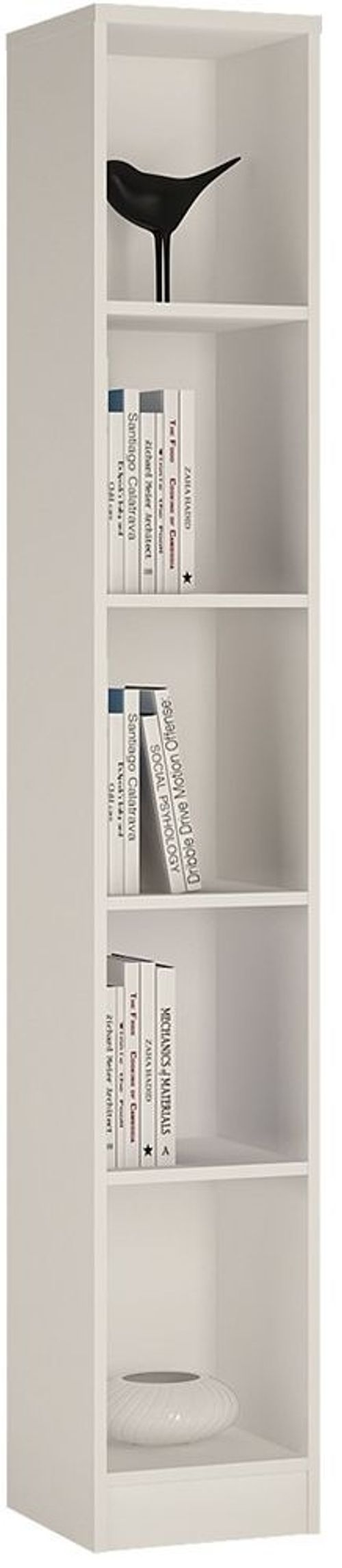 4 You White Slim Tall Bookcase