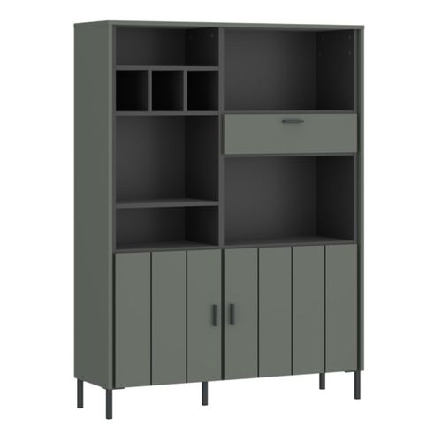 Arundel Green 2 Drawer Bookcase