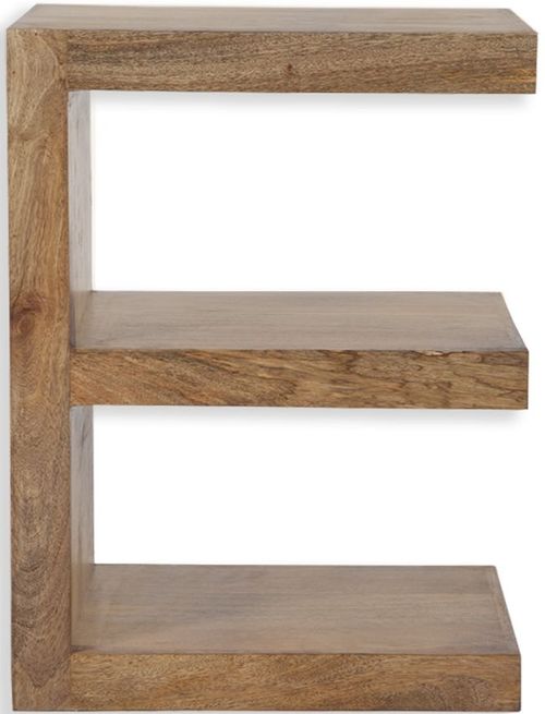 Cuban Natural Mango Wood E Shelving Unit