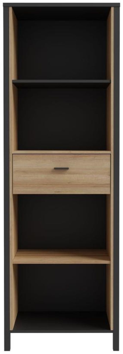 High Rock Oak Effect Narrow Bookcase