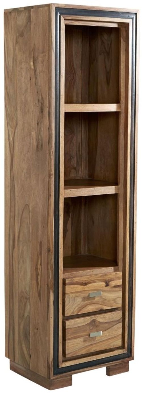 Hubli Solid Sheesham Wood Narrow Bookcase