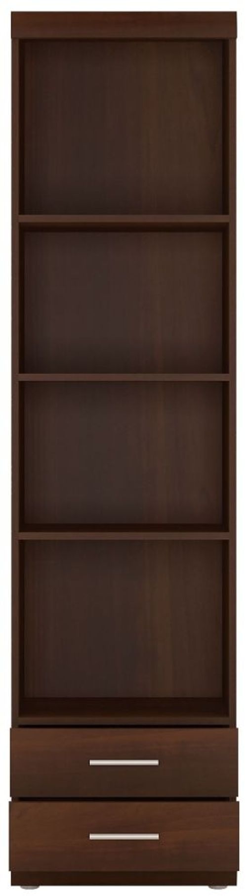 Imperial Mahogany Effect Narrow Open Shelving Cabinet
