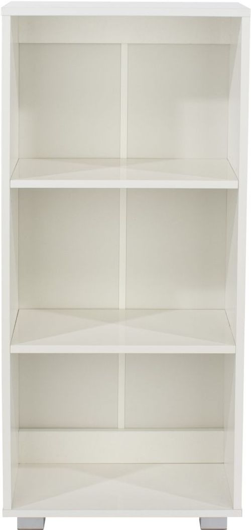 Lido White Low Narrow Bookcase
