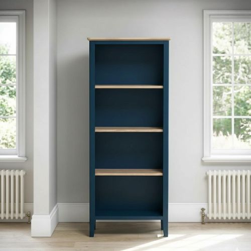 Marlow Blue Slim Bookcase