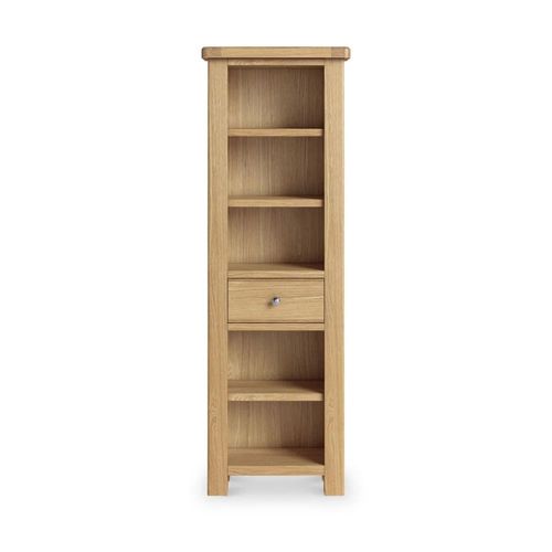 Normandy Oak 1 Drawer Slim Bookcase