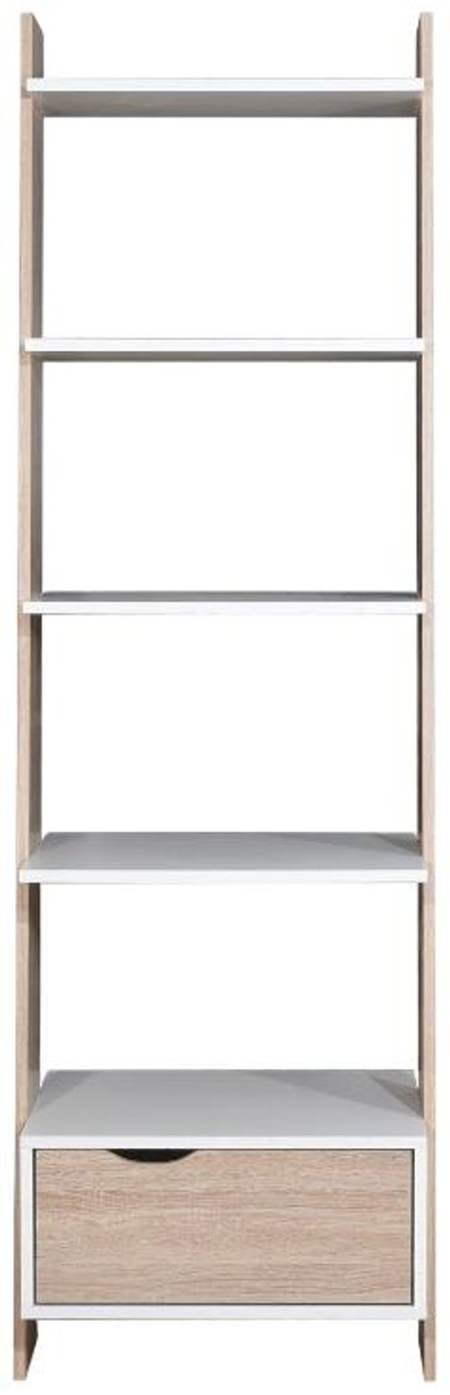Perce White Drawer Ladder Open Bookcase