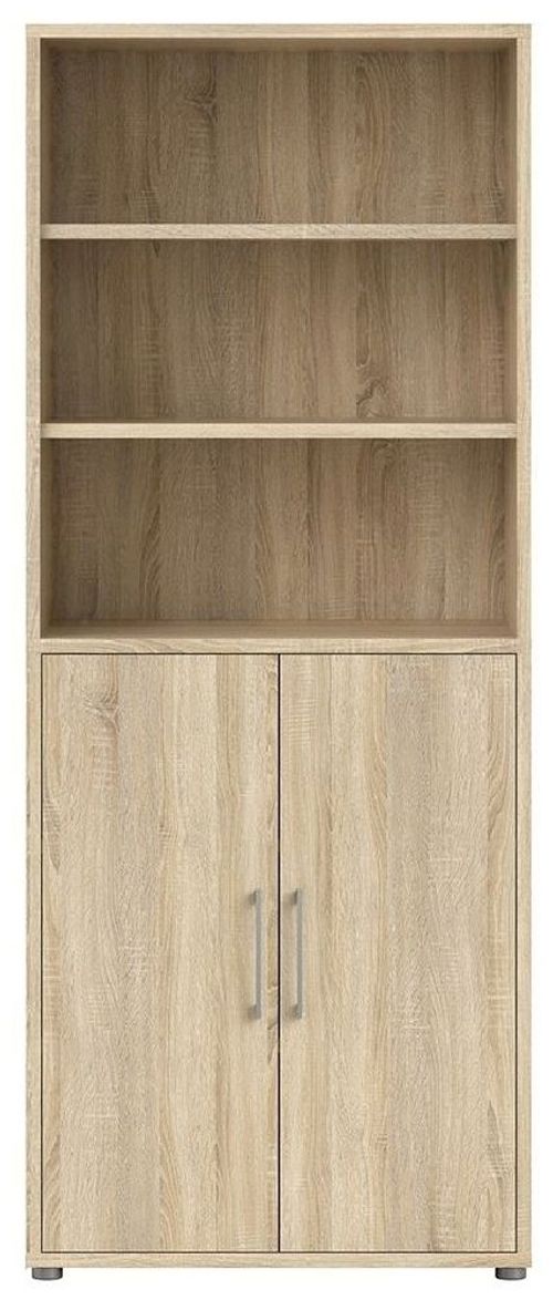Prima Oak Effect 2 Door High Bookcase