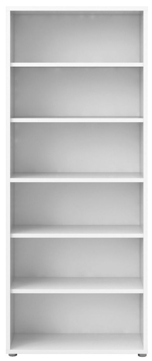 Prima White High Bookcase