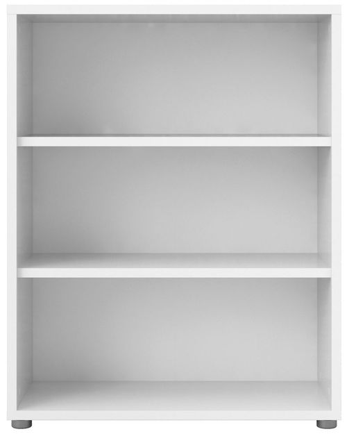Prima White Low Bookcase