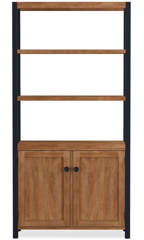 Rayne Acacia Bookcase with Cupboard