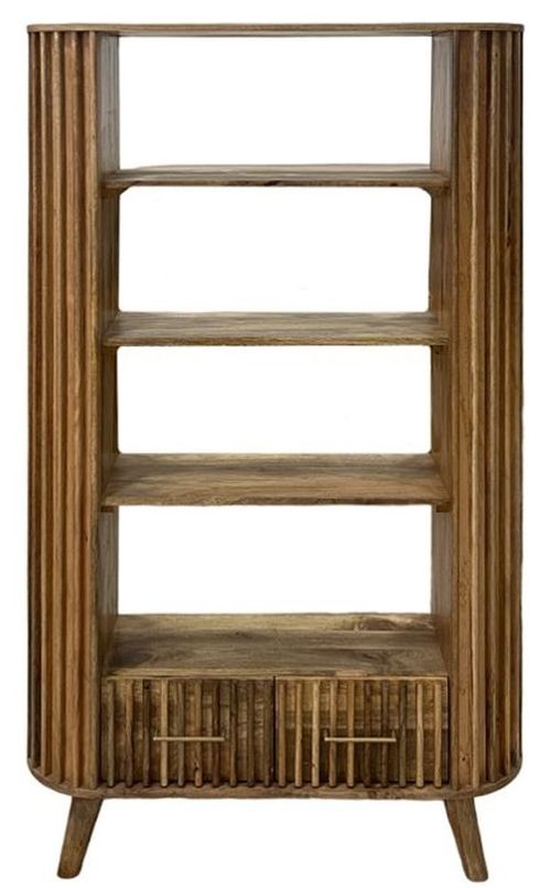 Slated Mango Wood Bookcase