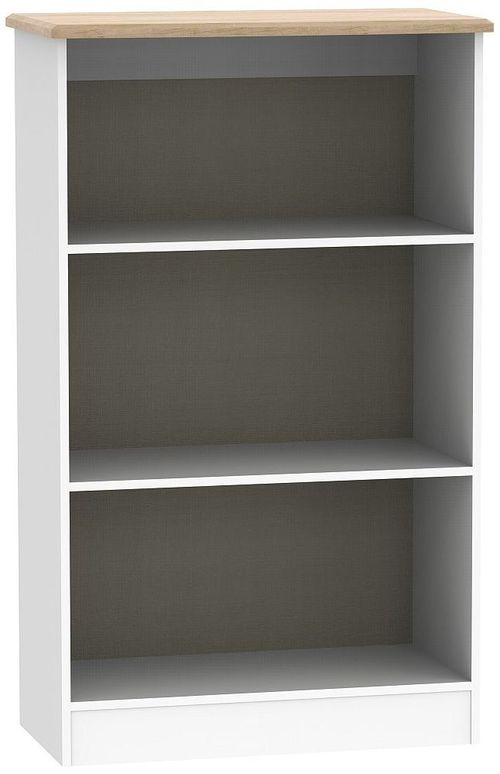 Victoria White and Riviera Oak Bookcase