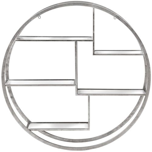 Circular Silver Wall Hanging Large Multi Shelf