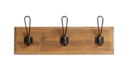 Caroni Natural 3 Hooks Coat Rack (Set of 2)