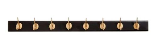 Edgy Black 8 Hooks Coat Rack (Set of 2)