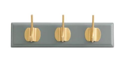 Edgy Grey 3 Hooks Coat Rack (Set of 4)