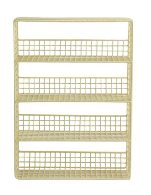 Kikori Yellow Metal Wire Wall Shelf