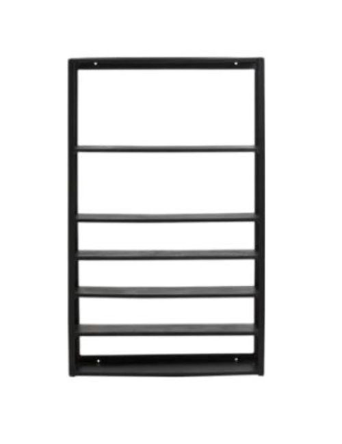 Zaros Black Metal Wall Shelf