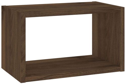 Roomers Walnut Effect Wall Shelf Unit