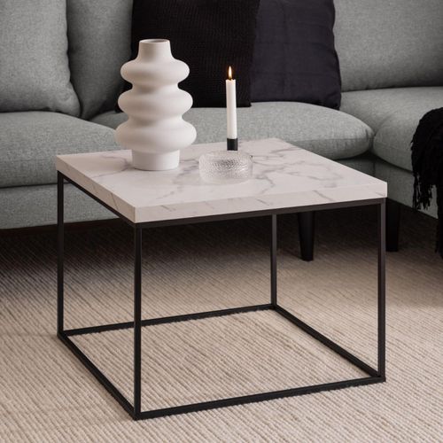 Barossa White Marble Effect Square Coffee Table