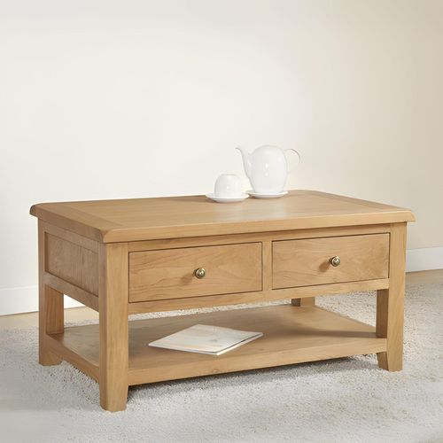 Dorset Oak 2 Drawer Coffee Table