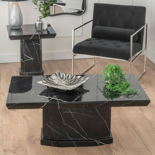 Naples Black Marble Coffee Table