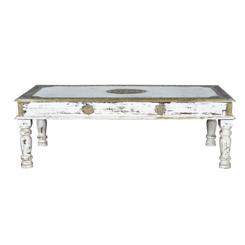 Solesia White Mango Wood Coffee Table