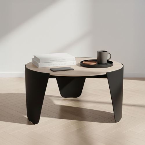 Altea Coffee Table - Round - Beige Travertine