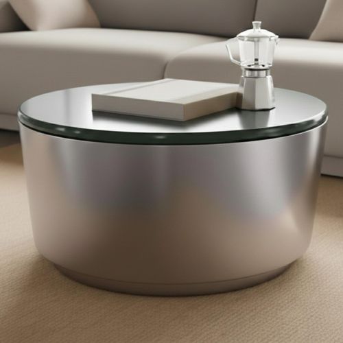 Cangas Coffee Table - Round - Green Marble Top - Large