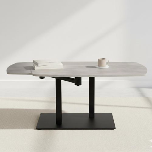 Carballo Coffee Table - Grey Ceramic Swivel