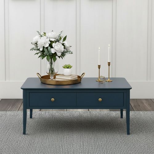 Harrogate Coffee Table - 2 Drawer - Blue