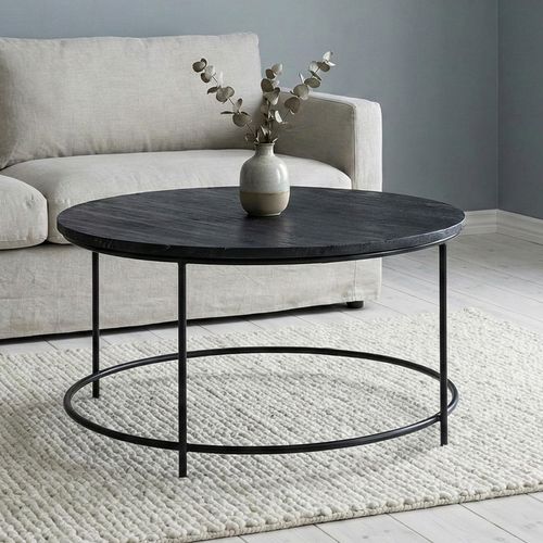 Buxton Coffee Table - Round - Grey Marble