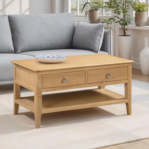 Cotswold Coffee Table - 2 Drawer - Oak