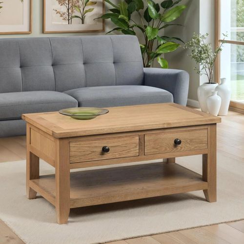 Astoria Oak Coffee Table - 2 Drawer