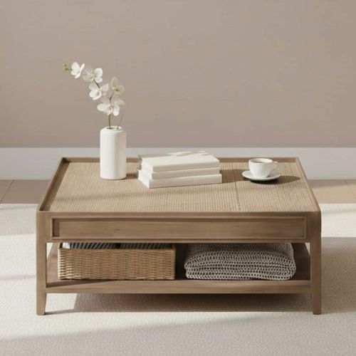 Chesterton Coffee Table Square Natural Rattan