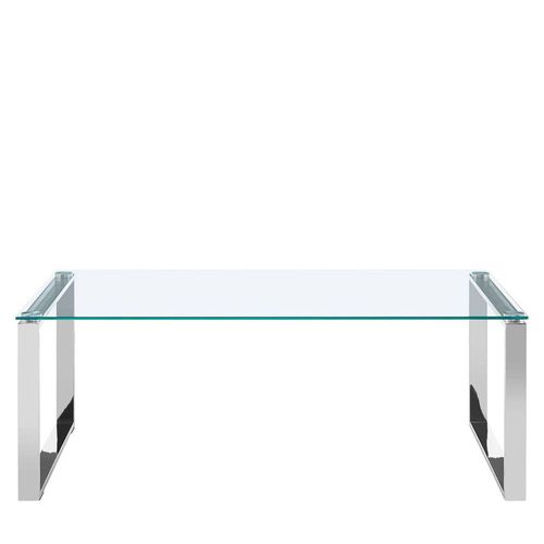 Allure Coffee Table - Clear Glass - Chrome Base