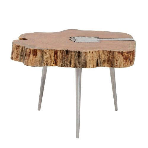 Almora Coffee Table - Log - Acacia Wood and Metal
